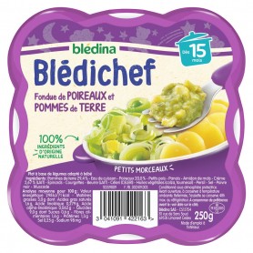 BLEDICHEF 250g Fondue de Poireaux et Pommes de terre Dès 15 mois