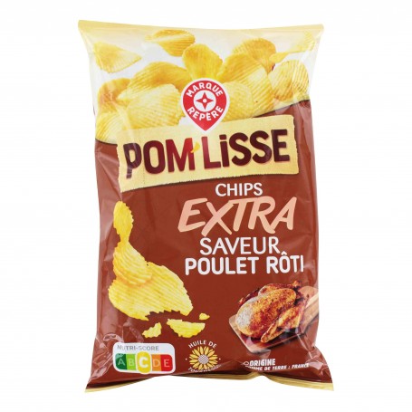 CHIPS ONDULEES POULET ROTI 135G(1045945)