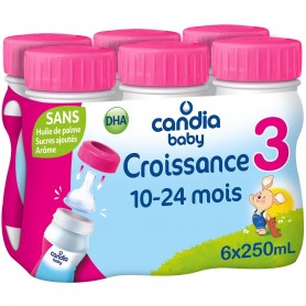 Lait de croissance bébé Candia Baby 3ème âge - 6x25cl