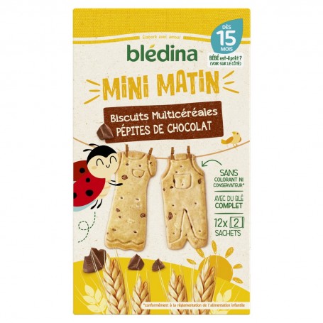 BLEDINA Biscuit Multicéréales Pépites de Chocolat 168g dès 15 mois