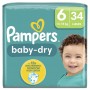 Pampers Baby Dry Couches Géant T6 34CT