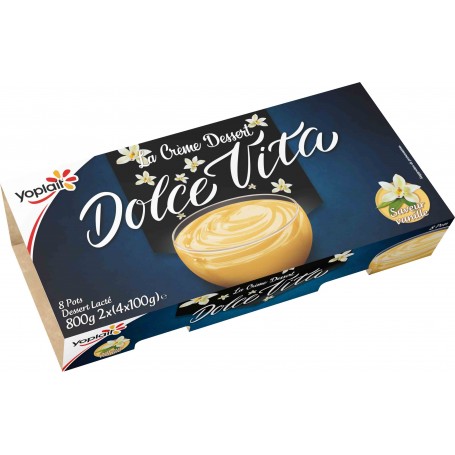 Crème dessert vanille x8 - DOLCE VITA - 800g