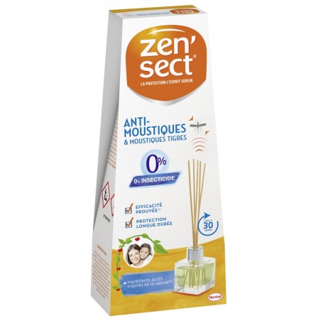 ZENSECT - Diffuseur Bâtonnets Anti moustiques - 40 ml