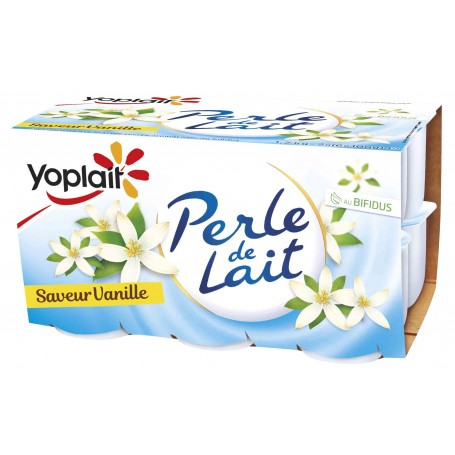 Yaourt vanille x12 - PERLE DE LAIT - 1,2kg