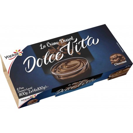 Crème dessert chocolat x8 - DOLCE VITA - 800g