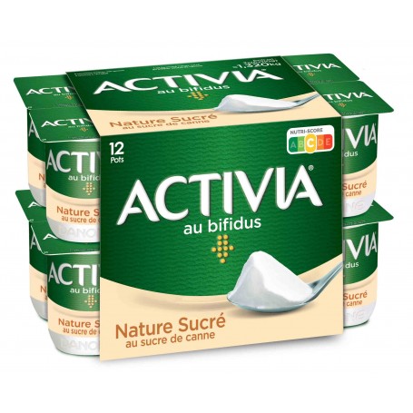 Yaourt nature sucré x12 - ACTIVIA - 1,32kg
