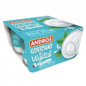Andros Brassé Végétal Nature au lait de Coco 4x100g