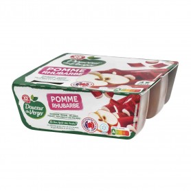 DESSERT FRUIT POMME RHUBARBE X4(1068588)