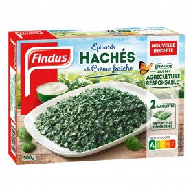 Epinards hachés à la crème fraîche 500g