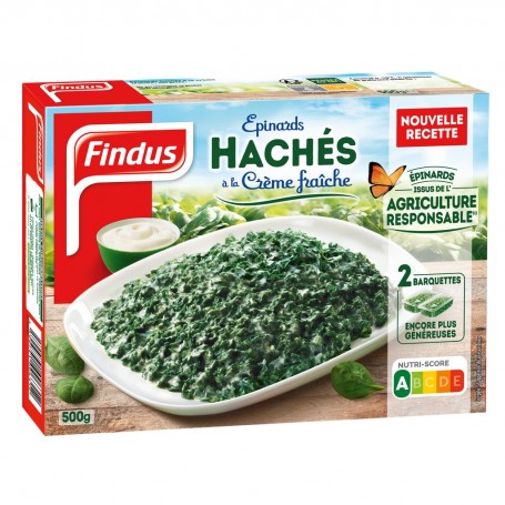 Epinards hachés à la crème fraîche 500g