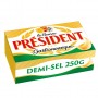 PRESIDENT BEURRE GASTRONOMIQUE DEMI-SEL 80%MG PLAQUETTE 250G