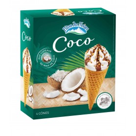 Cones coco x4 - PITON DES NEIGES - 288g