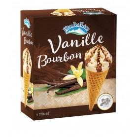 Cones Vanille x4 - PITON DES NEIGES - 288g