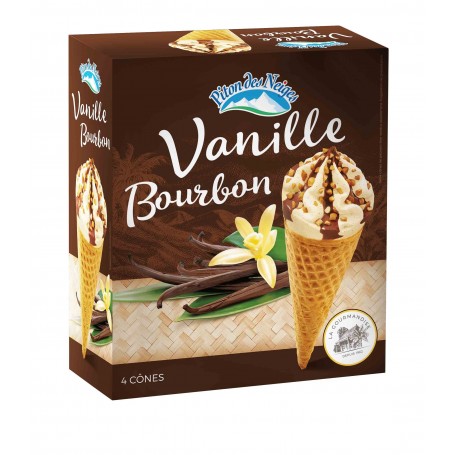 Cones Vanille x4 - PITON DES NEIGES - 288g