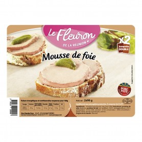 BARQUETTE SECABLE MOUSSE FOIE NATURE X2 180g LE FLEURON DE LA REUNION