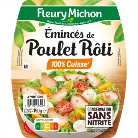 EMINCES de POULET ROTI, Conservation Sans Nitrite 2 x 75 g